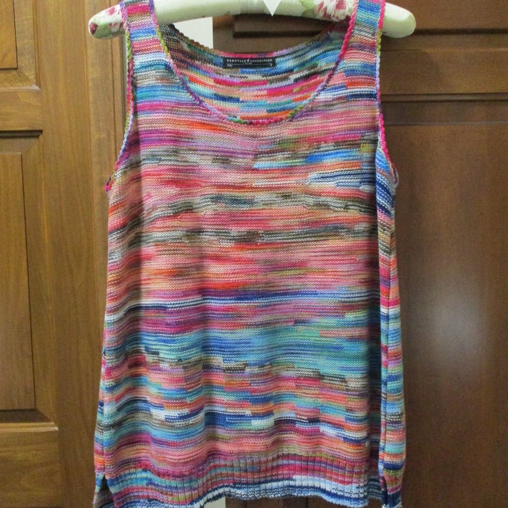 Peruvian Connection Ambrosia Space Dyed Cotton Tank M